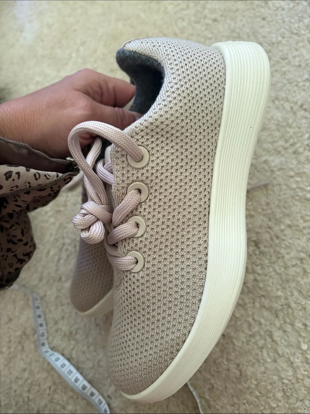 allbirds Women’s tree runner  Knit Sneakers — Rugged beige
